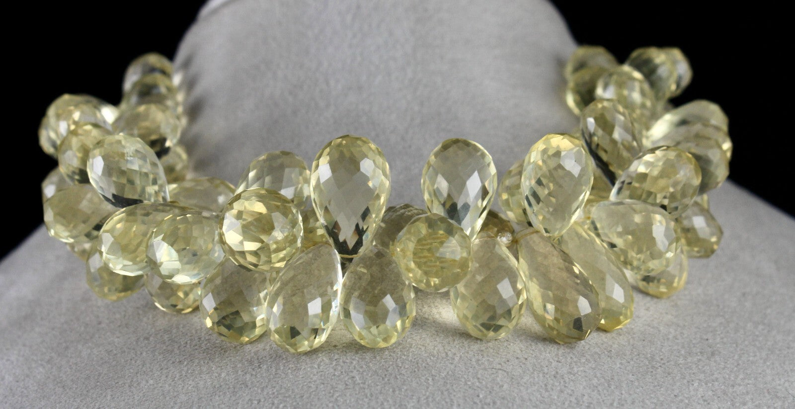 Certified Natural Lemon Quartz Tear Drops 1114 Ct Gemstone Party Necklace