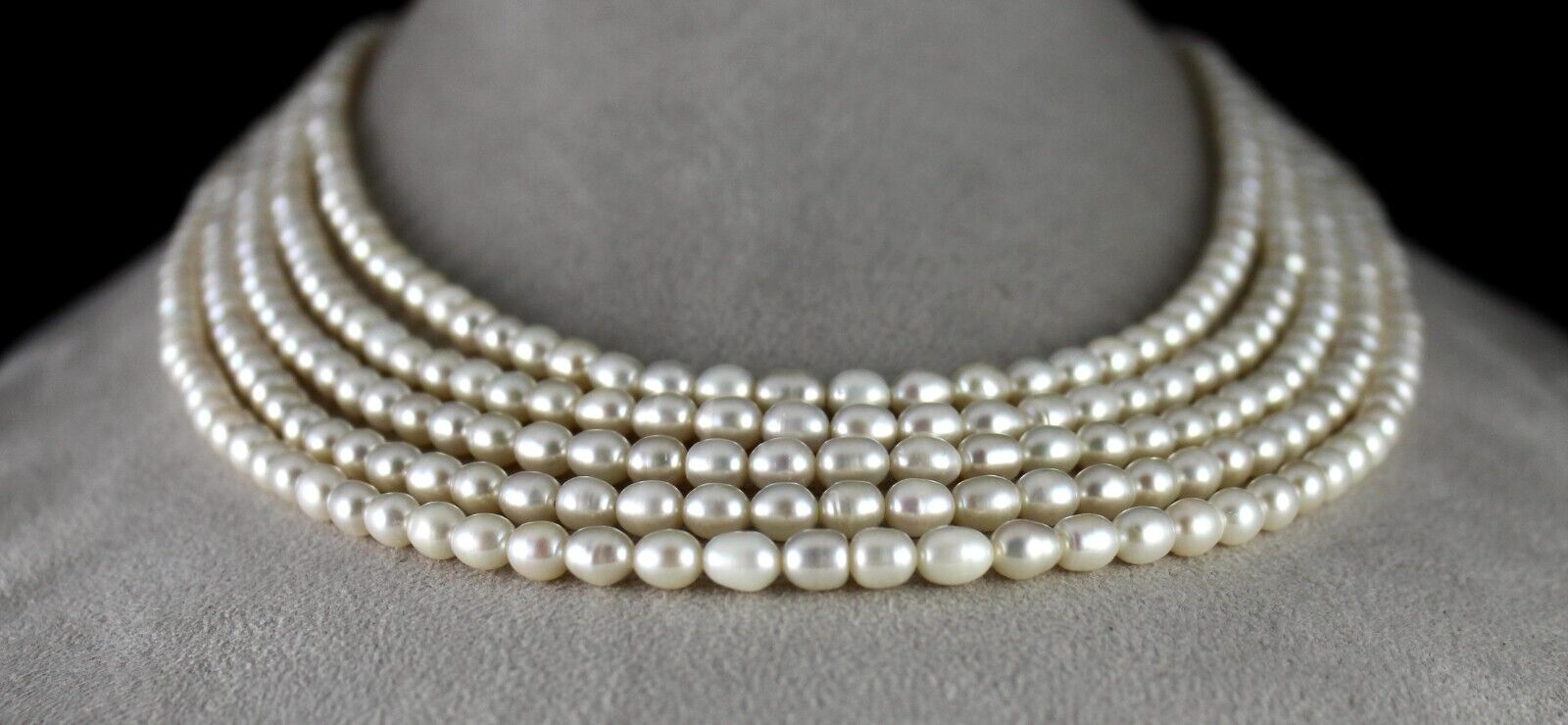 GENUINE FRESH WATER PEARL BEADS LONG 5 L 607 CARATS GEMSTONE FASHION NECKLACE