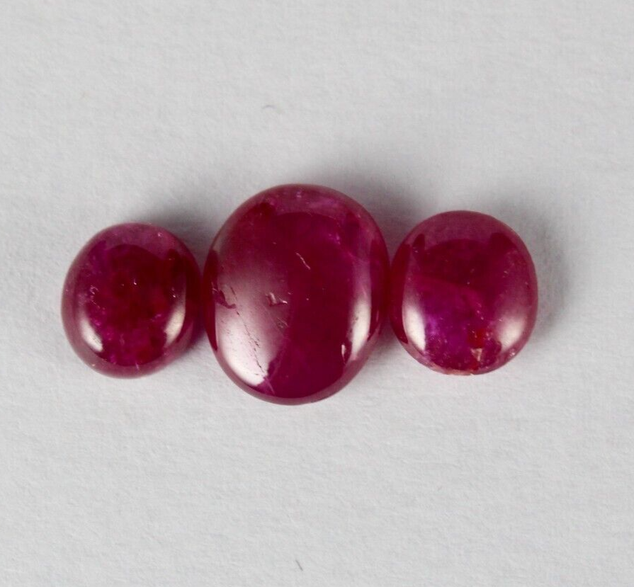 BURMA NATURAL RUBY OVAL CABOCHON 8.02 CTS LOOSE GEMSTONE FOR 3 STONE RING DESIGN