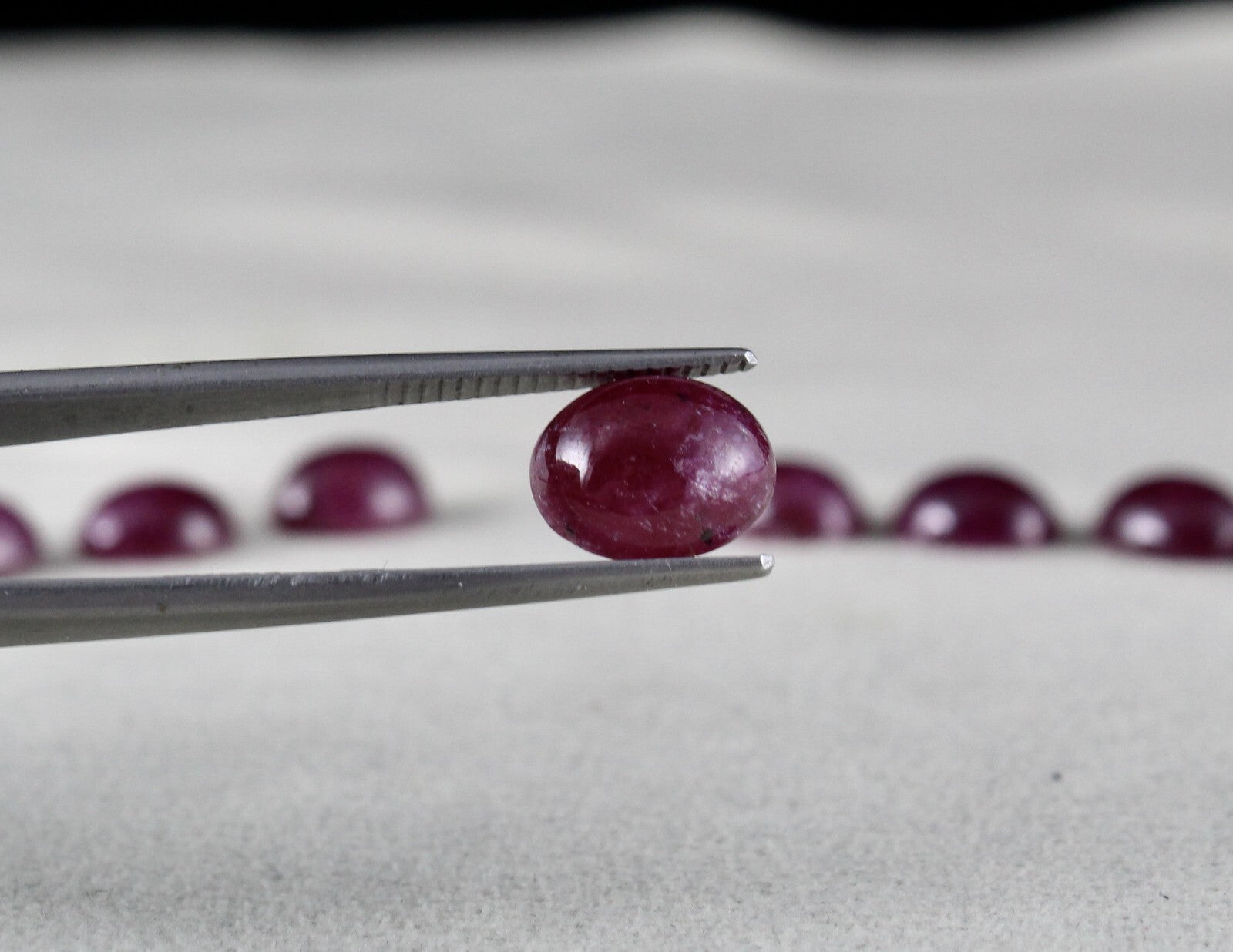 Certified 10x8 Mm Natural Unheated Ruby 9 Pcs 37.10 Ct Oval Cabochon Bracelet