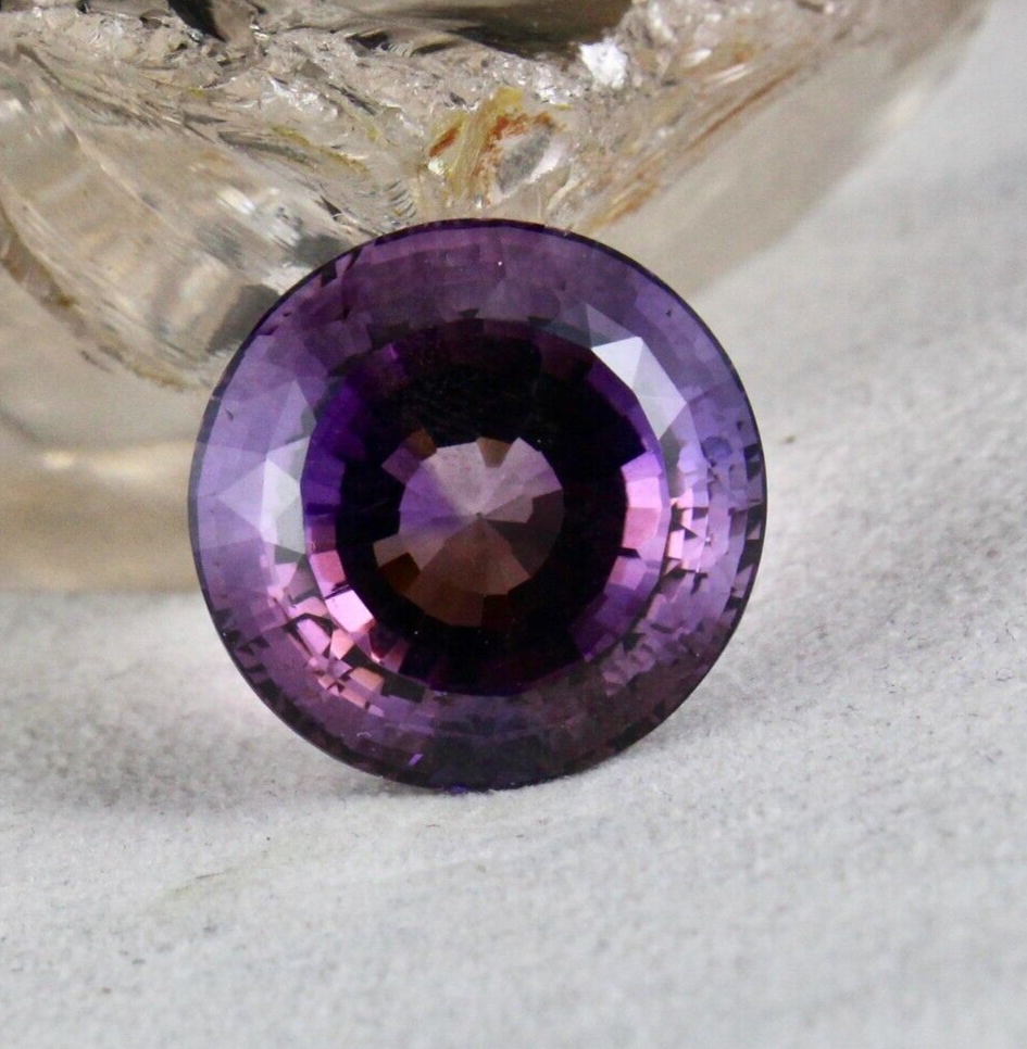 22mm Natural Amethyst Round Pendant 43.90 Ct Semi-precious Gemstone For Women