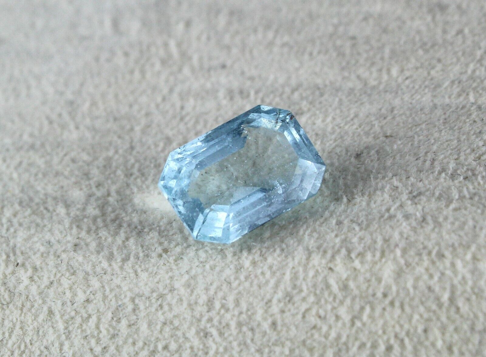 NATURAL BLUE AQUAMARINE OCTAGON CUT 4.57 CTS GEMSTONE FOR DESIGNING RING PENDANT