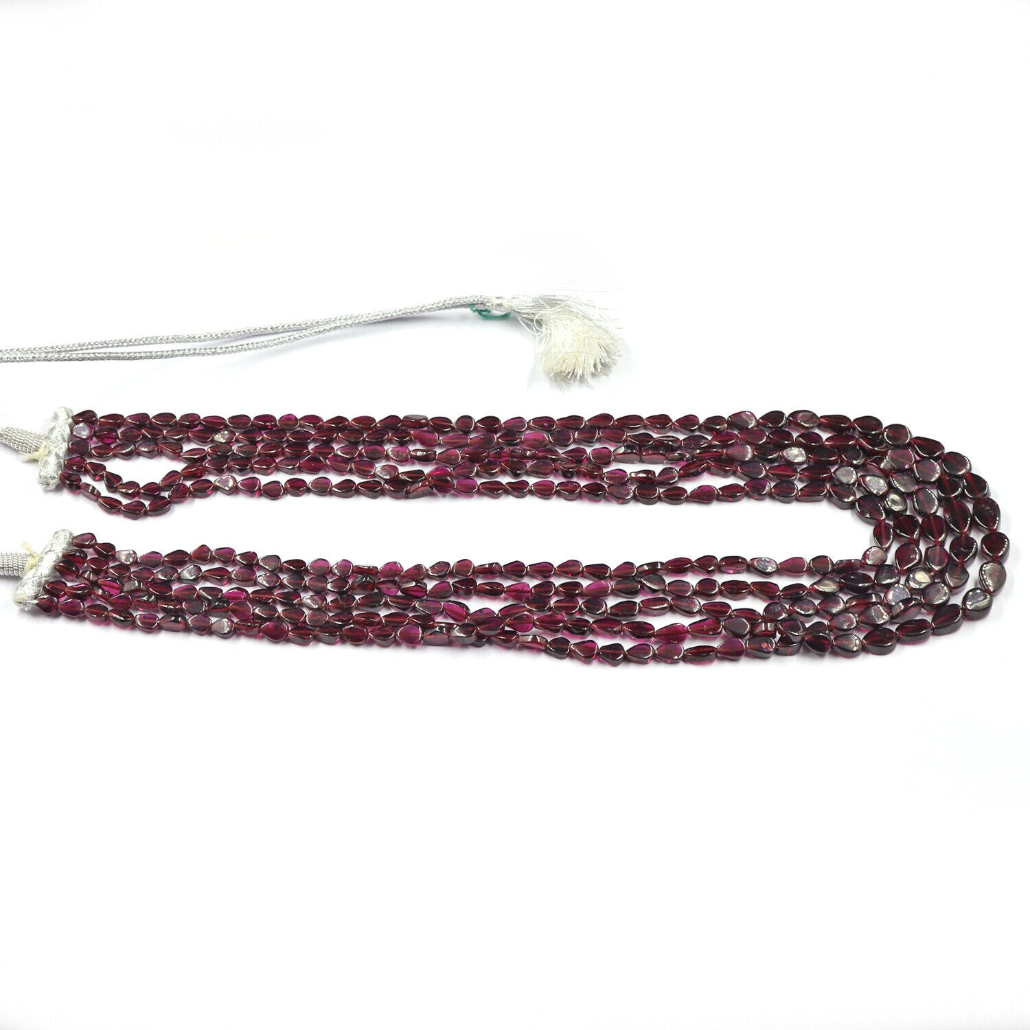 Natural Garnet Beads Fancy 5 L 593 Ct Red Gemstone Ladies Fashion Necklace