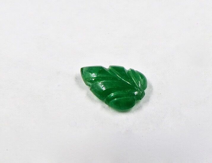 11X8 MM NATURAL ZAMBIAN EMERALD CARVED LEAF 1.67 CARATS GEMSTONE FOR DESIGNING 