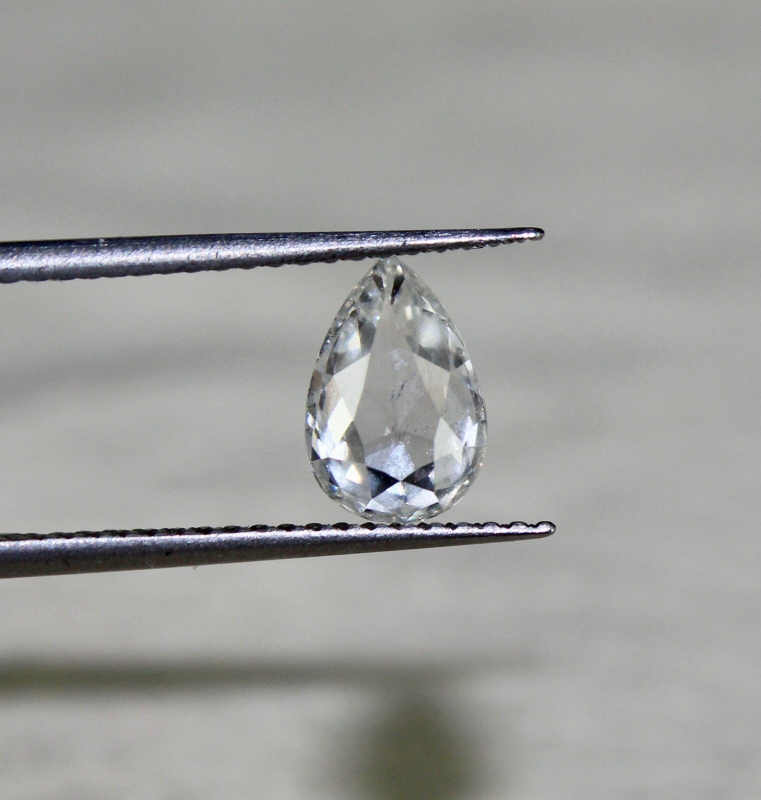 Certified Natural Rose Cut White Diamond Pear Cut 1.04ct Loose Stone For Ring