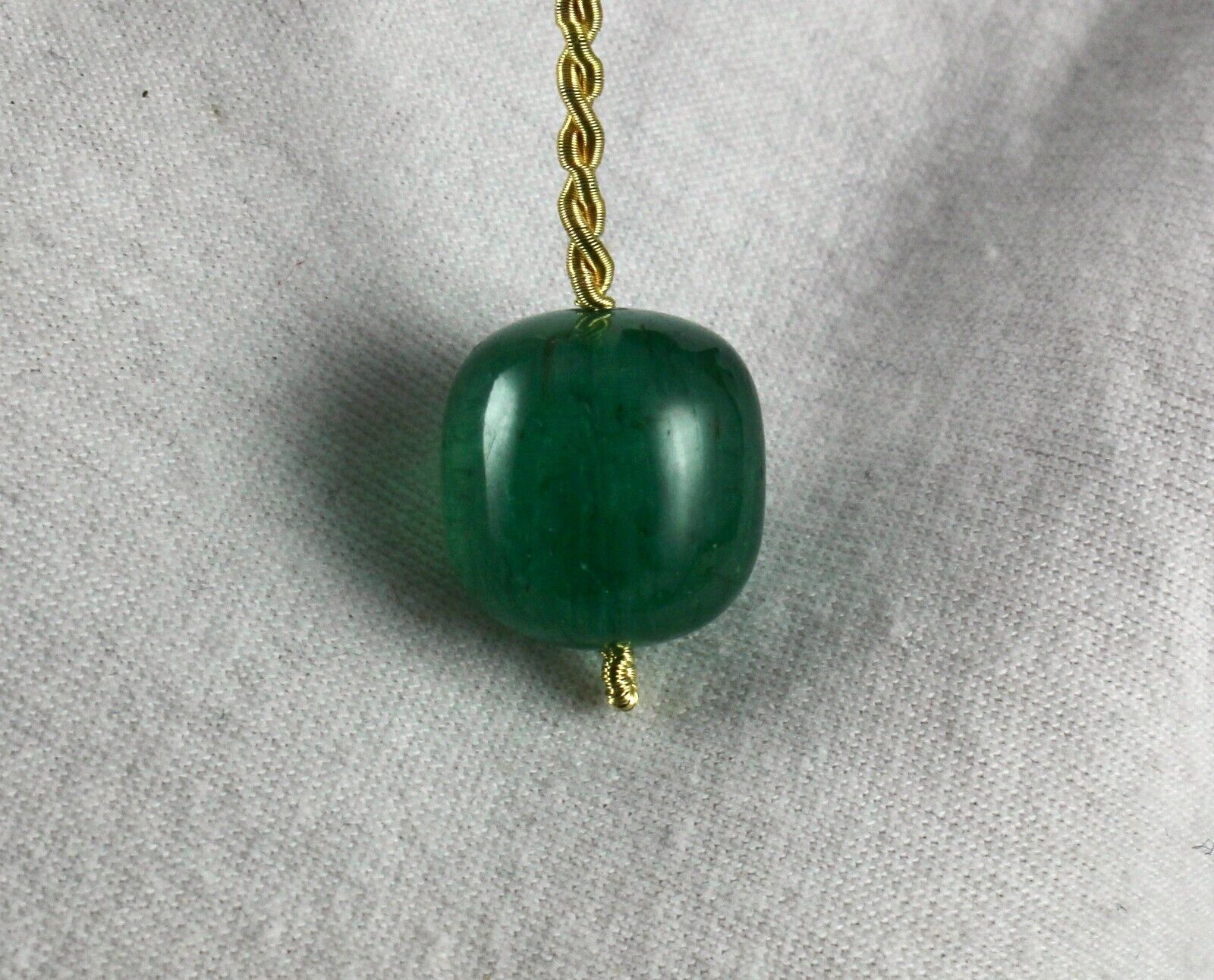 TOP NATURAL ZAMBIAN EMERALD BEAD ROUND 23.75 CARATS GEMSTONE FOR DESIGN PENDANT