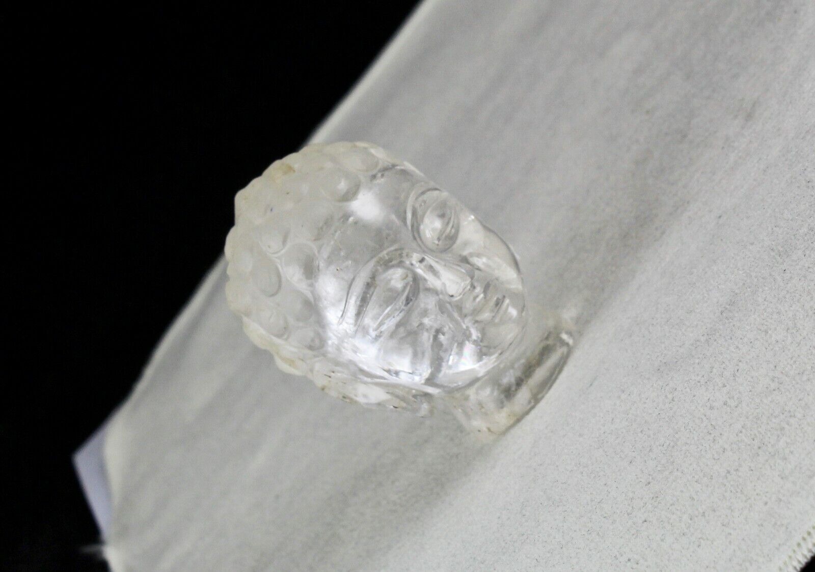 Natural Crystal Quartz Buddha Head 2.5 Inch 629 Ct Gemstone Statue Home Decor