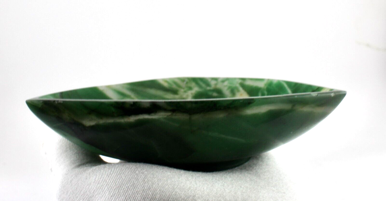 UNIQUE NATURAL MOS AGATE CARVED BOWL 1082 CARATS GEMSTONE FOR HOME DECOR