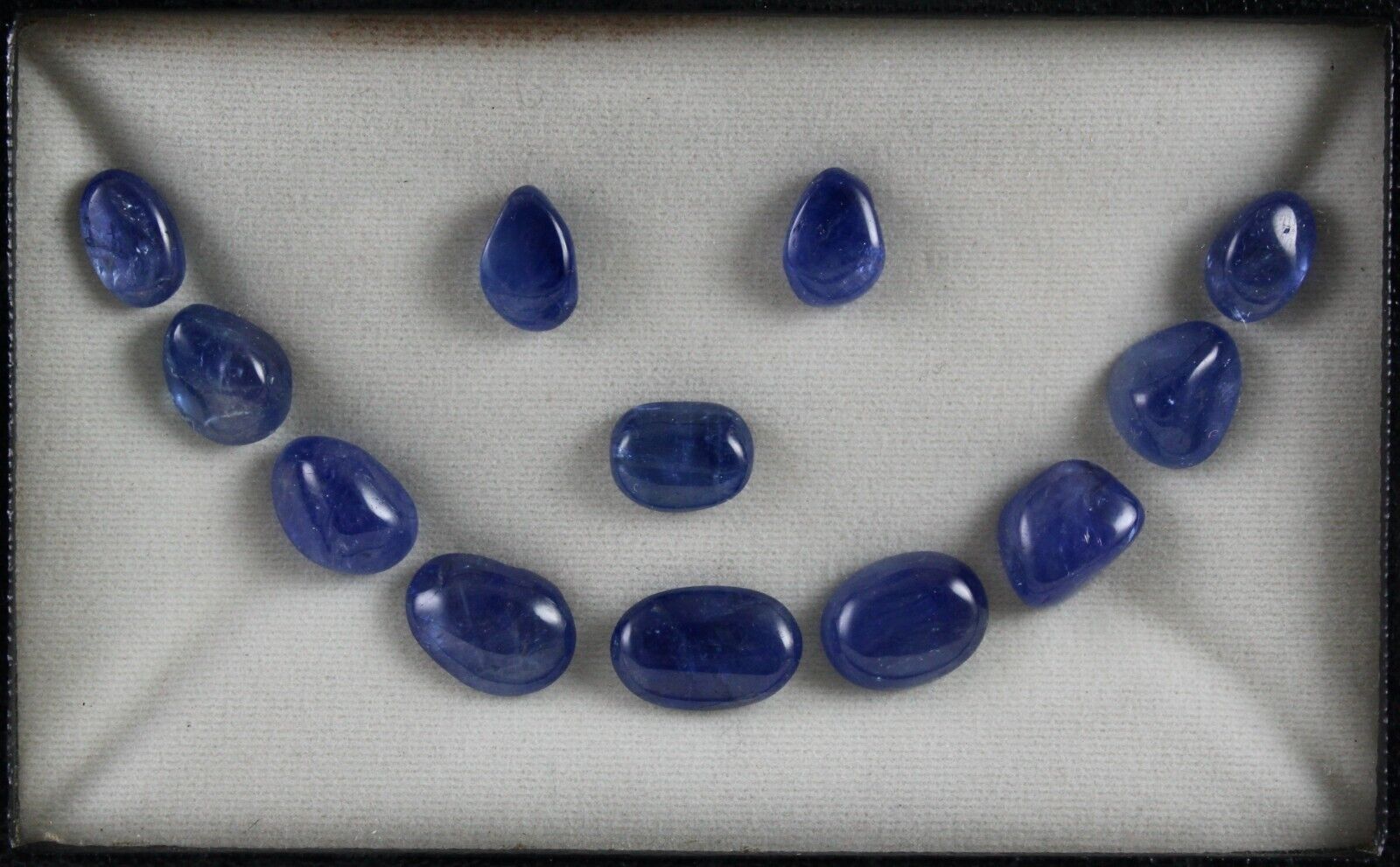 Certified Natural Blue Sapphire Cabochon 12 Pc 156.87 Ct Gemstone Designing Set