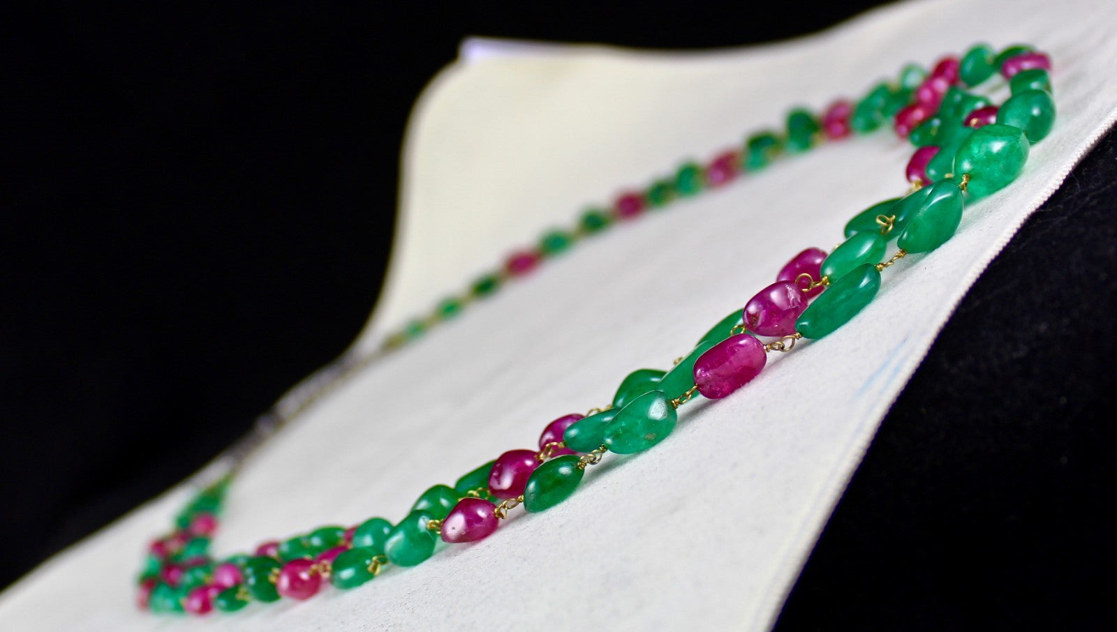 Certified Natural Colombian Emerald Burma Ruby 347 Ct 18k Gold Diamond Necklace