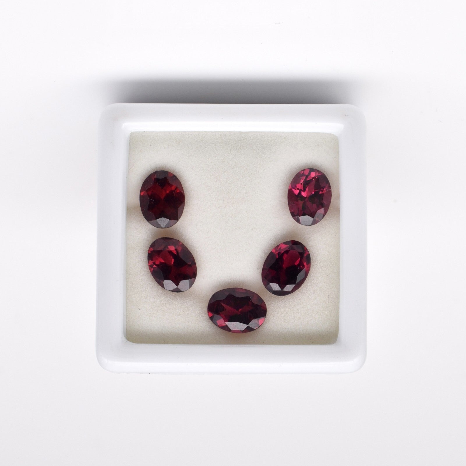 Natural Garnet Oval Cut 10.31ct 5pc 9x7mm Loose Gemstone Earring Set Design