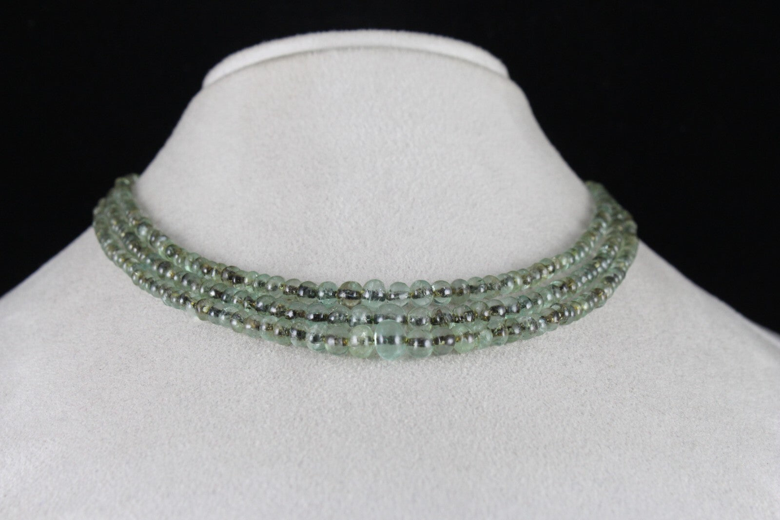 Antique Natural Emerald Beads 152 Ct Necklace Round Gemstone