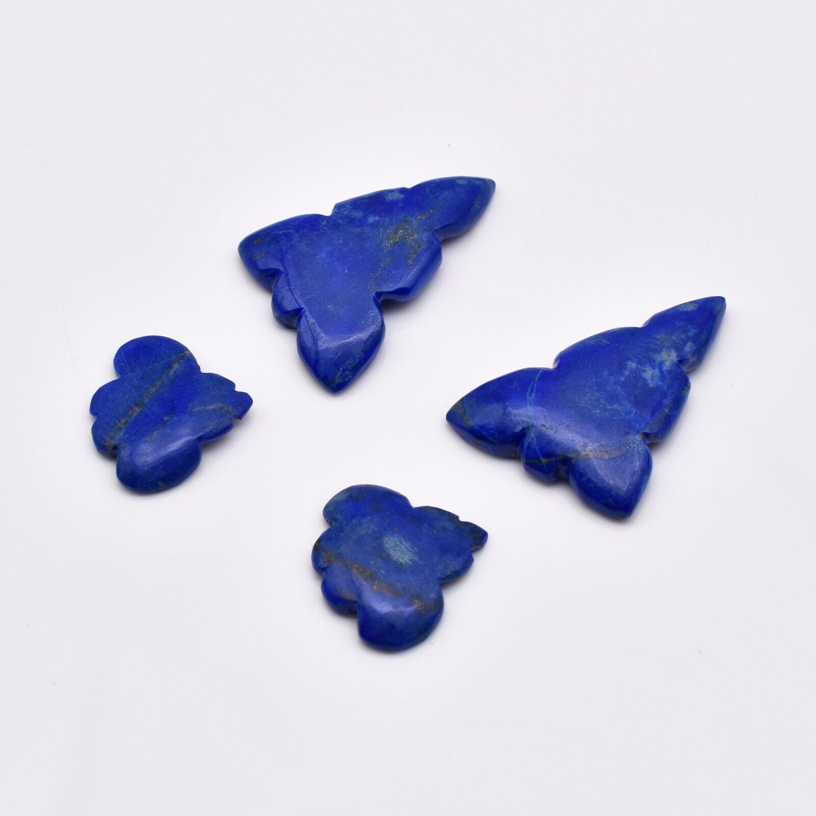 Natural Lapis Lazuli Engraved 24.60 Ct Gemstone For Earring Designing Jewelry