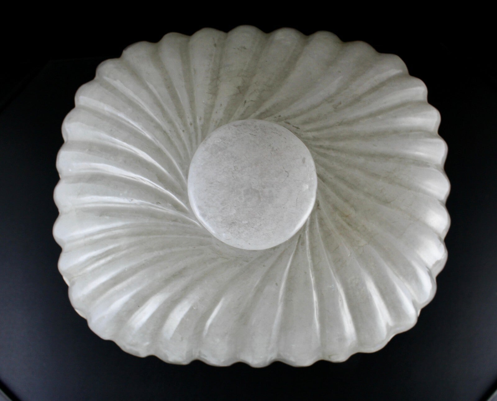 Certified Natural Rock Crystal Quartz 17170ct Carved Gemstone Bowl Home Decor