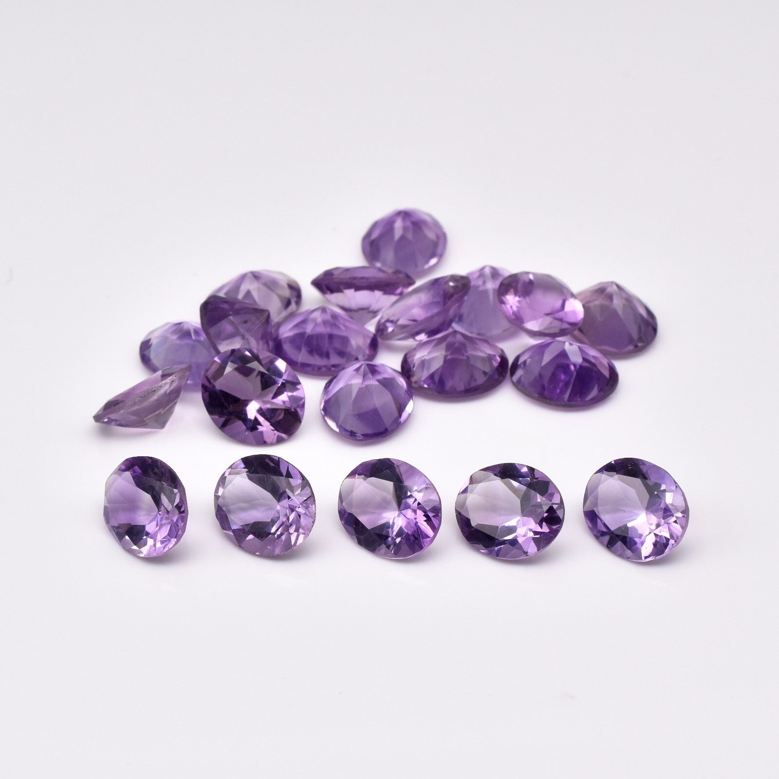 Natural Amethyst Oval 12x10mm 20 Pc 75.15 Ct Loose Gemstone Bracelet Set Design