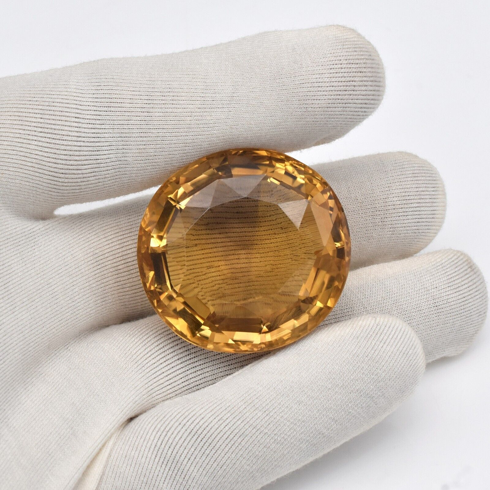 Natural Yellow Citrine Oval Cut 38x36mm 172.50 Ct Big Gemstone Pendant Designing