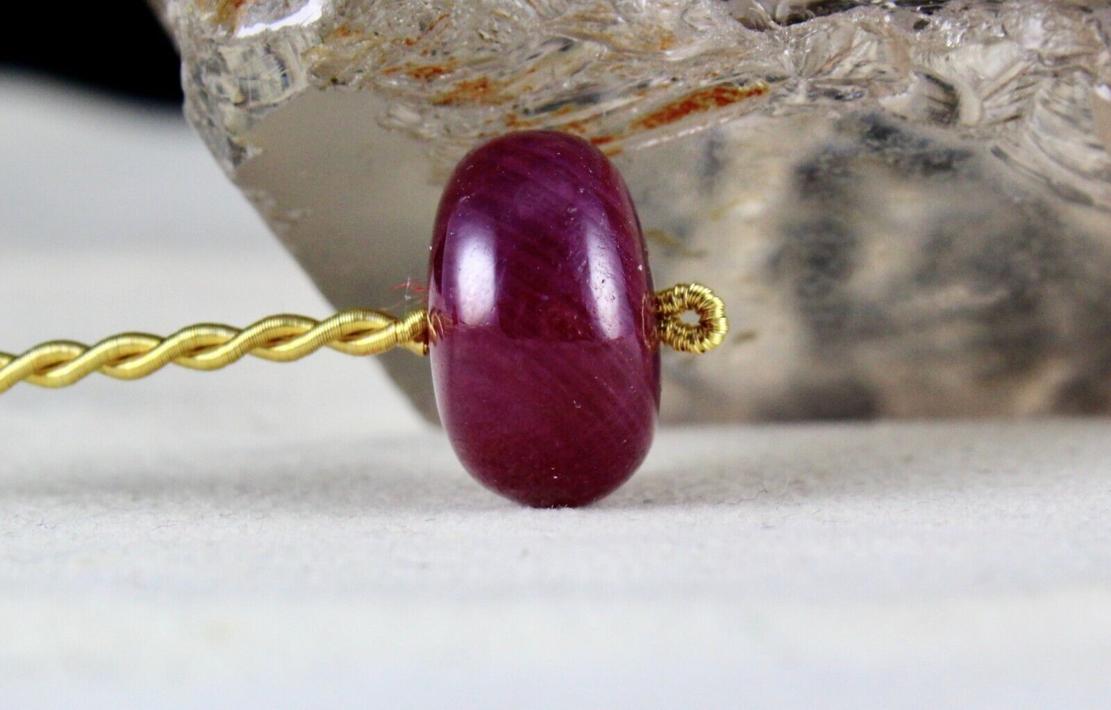 NATURAL UNTREATED RUBY ROUND BEAD 27.75 CTS DRILLED LOOSE GEMSTONE PENDANT RING