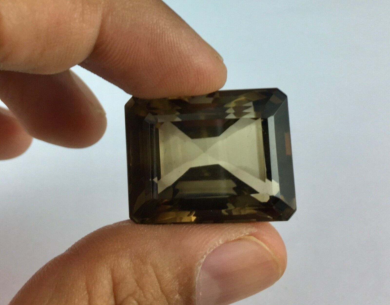 Natural Smoky Quartz Octagon Cut 27x21mm 85.98 Cts Big Gemstone Pendant Design