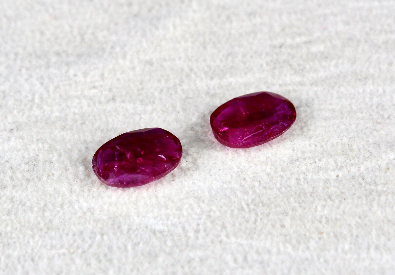 NATURAL RUBY OVAL CUT 4.92 CTS MOZAMBIQUE NOHEAT GEMSTONE PAIR DESIGNING EARRING