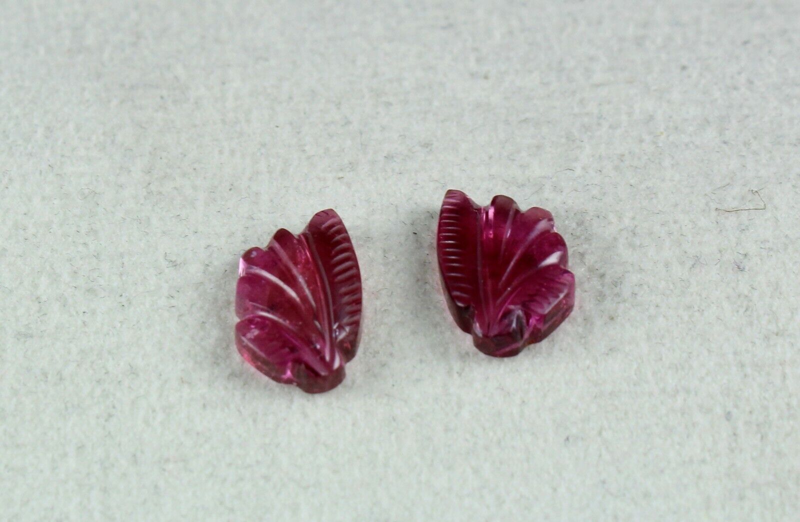 FINE NATURAL MULTI PINK TOURMALINE CARVED 4 PCS 15 CARATS GEMSTONE FOR EARRING