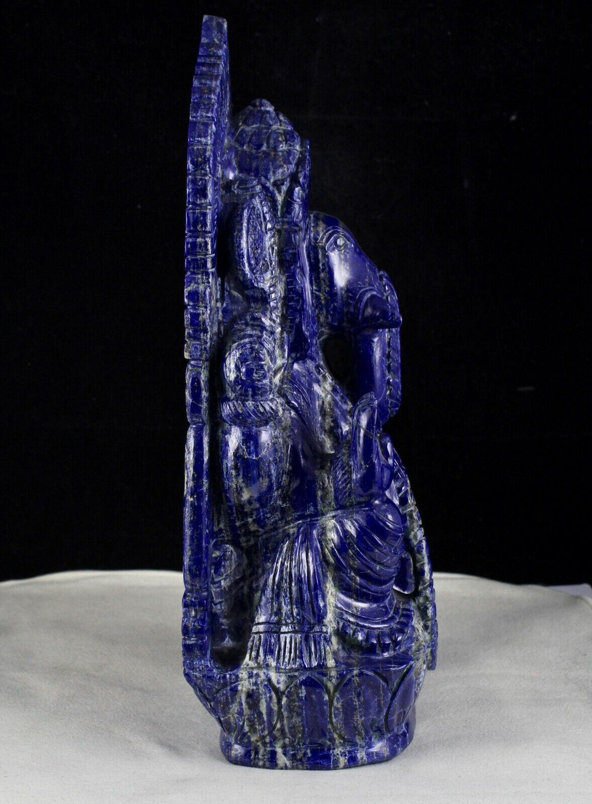 BIG NATURAL LAPIS LAZULI 21000 CARATS 10 INCH LORD GANESHA STATUE FOR HOME DECOR