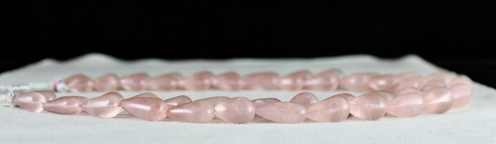 Natural Rose Quartz Beads Drops Cabochon 2 L 649 Ct Gemstone Fashion Necklace