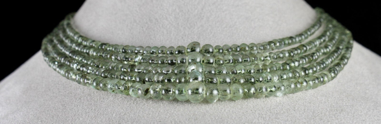 Certified Antique Old Natural Emerald Necklace Beads 5 L 249 Cts Gemstone
