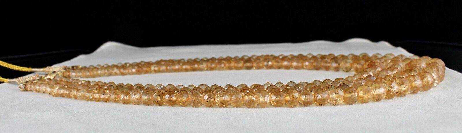 Natural Yellow Citrine Beads Faceted Round 4 L 868 Ct Gemstone Finest Necklace