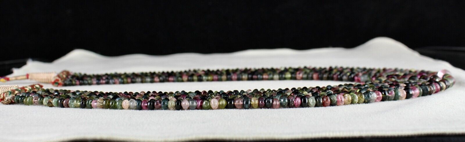 BEST NATURAL TOURMALINE BEADS NECKLACE 583 CARATS MULTI COLOUR GEMSTONE STRAND