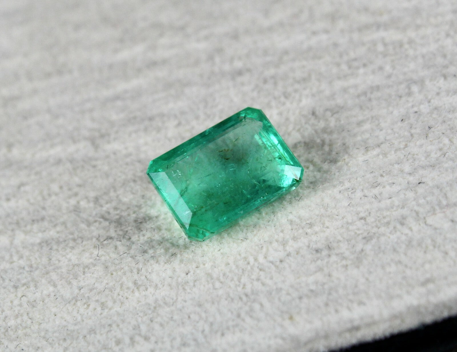 Certified Natural Colombian Emerald Octagon 3.71ct Sterling Silver Ring Pendant