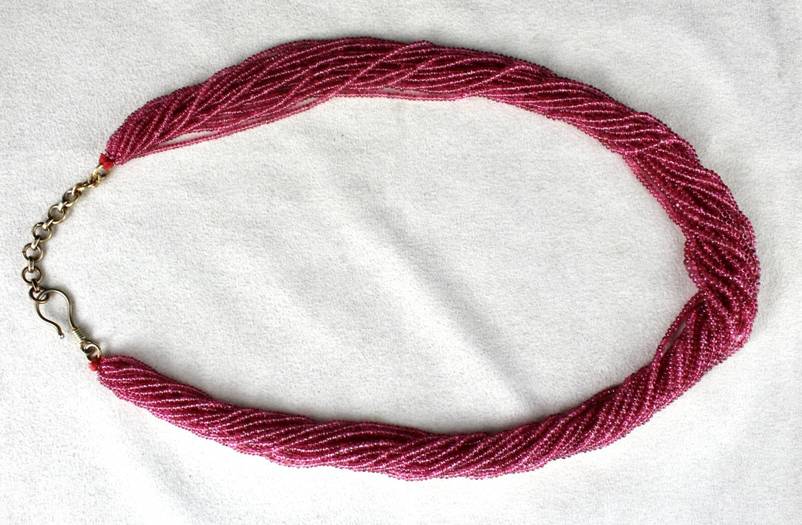 Certified Natural Spinel Beads Necklace 482 Ct Sterling Silver Clasp 18" Round