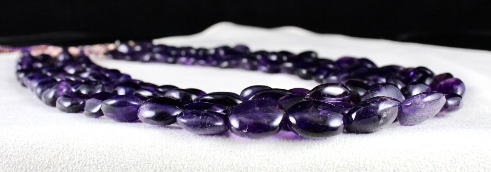 Natural Amethyst Beads Oval Cabochon 4 L 944 Ct Purple Gemstone Fashion Necklace