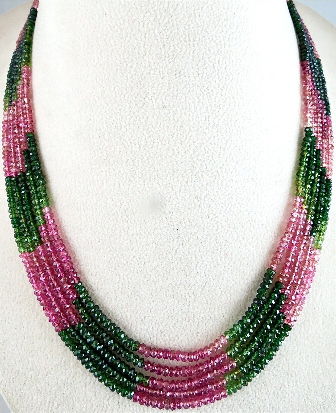 Natural Multi Tourmaline Beads Faceted Round 5 L 186 Ct Gemstone Finest Necklace