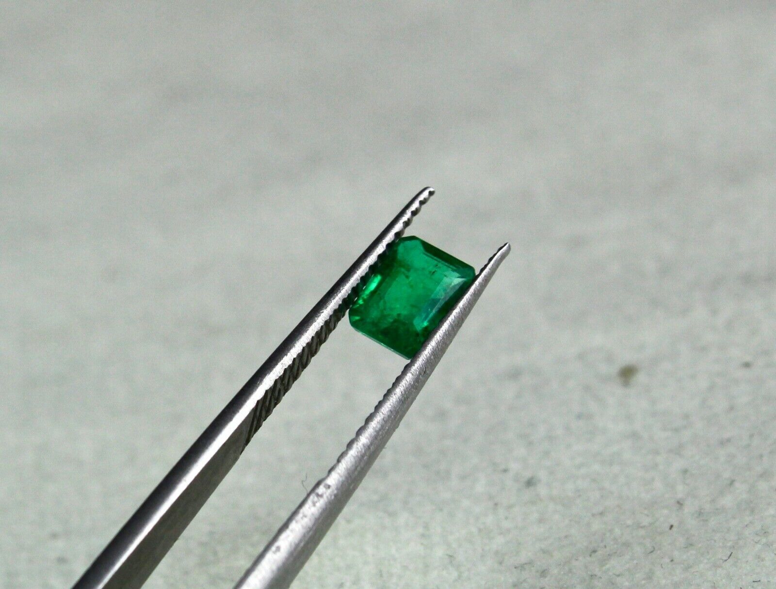 6X4 MM TOP NATURAL EMERALD OCTAGON CUT 3 PCS 1.64 CARATS PRECIOUS GEMSTONE RING