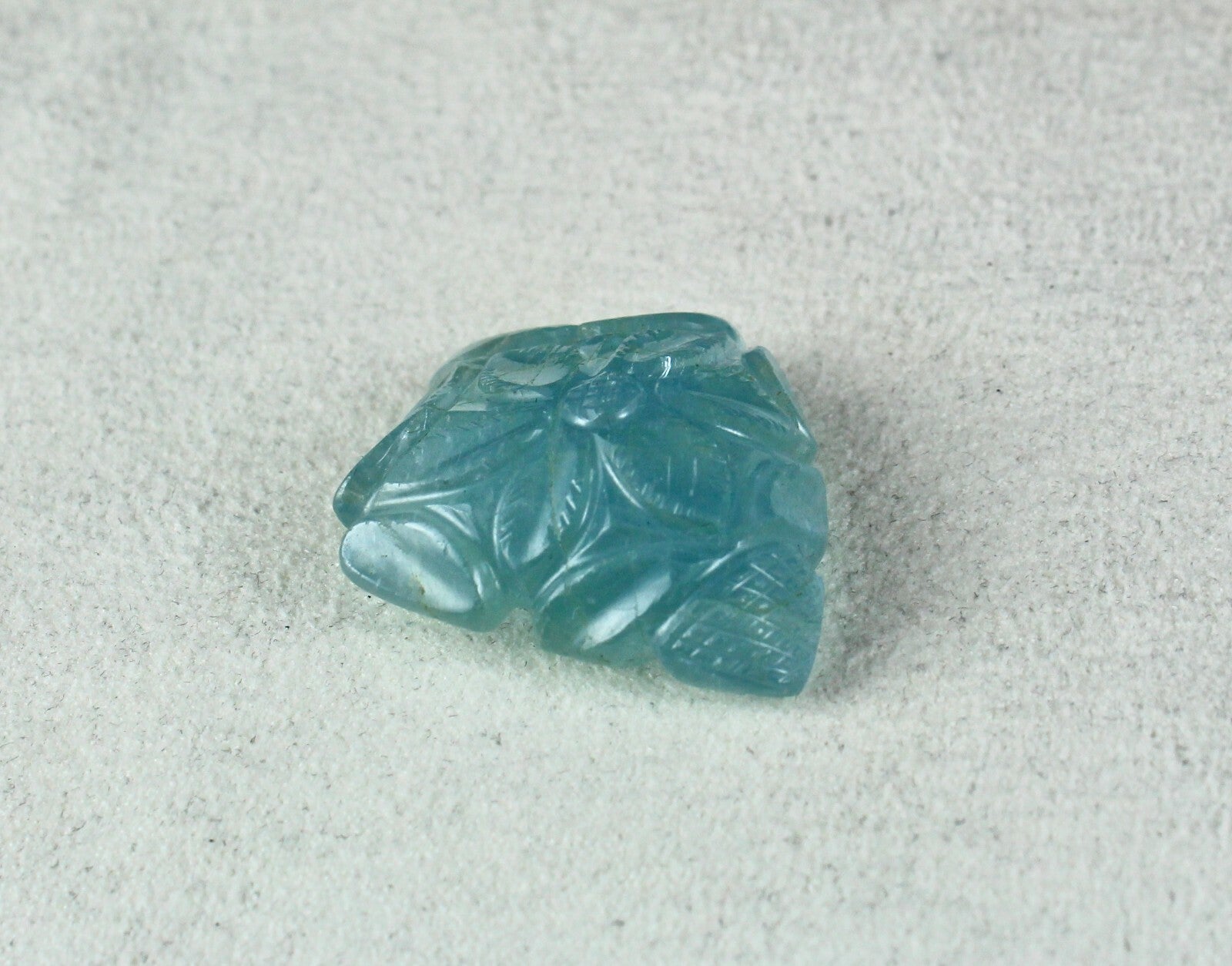 Certified Gtl Natural Blue Aquamarine Carved Pendant 49.71 Ct Design For Women