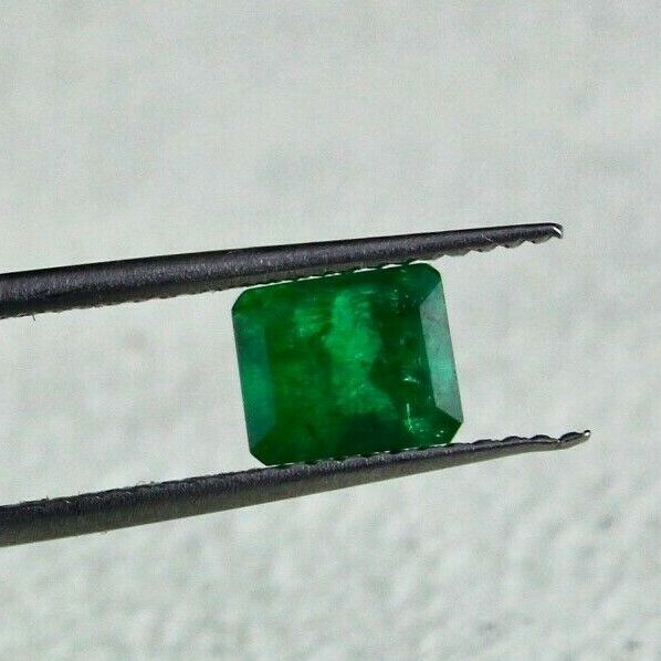 Rare Natural Untreated Zambian Emerald Octagon Cut 1.35 Ct Gemstone Ring Pendant