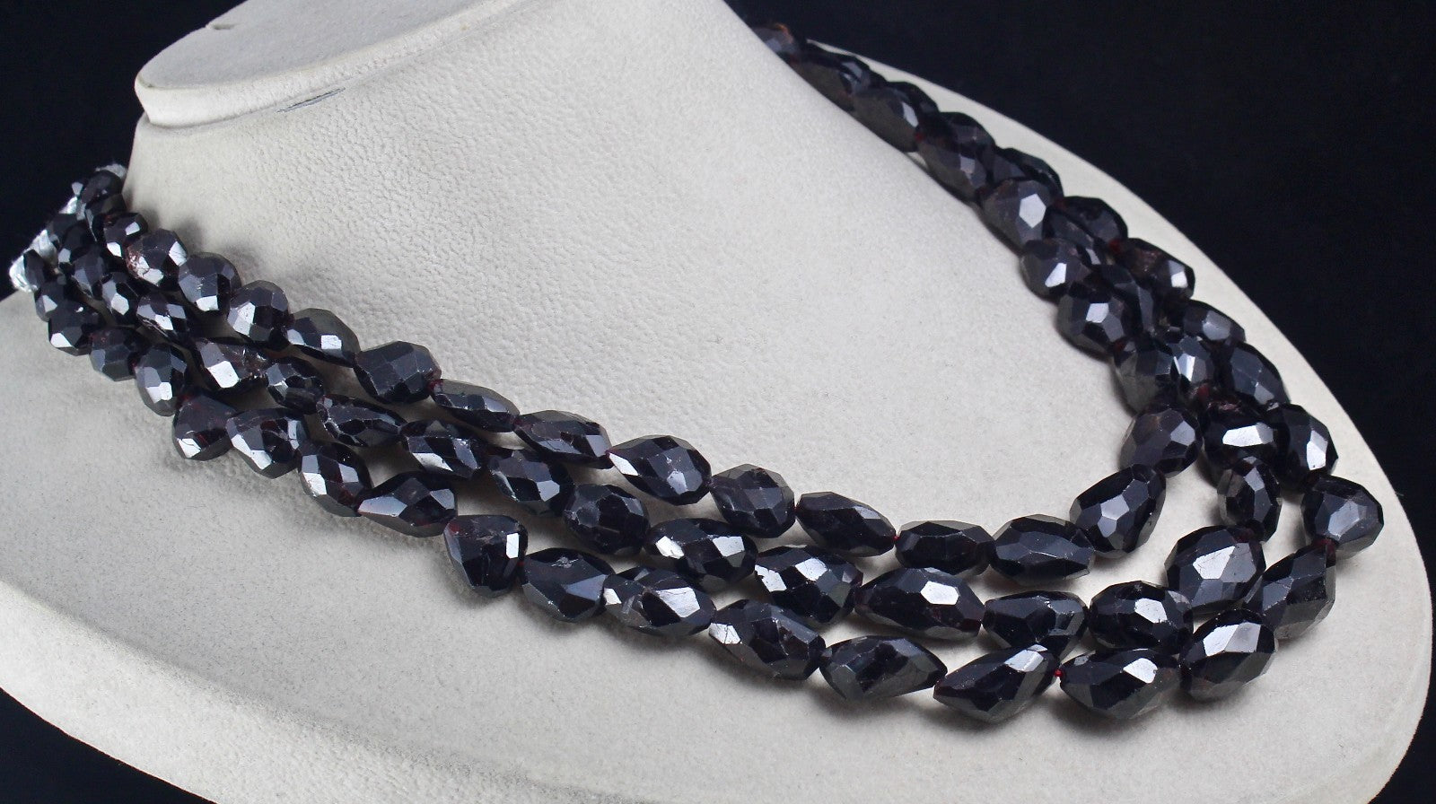 Natural Garnet Beads Faceted Nugget 1278 Ct Red Gemstone Necklace Best Price