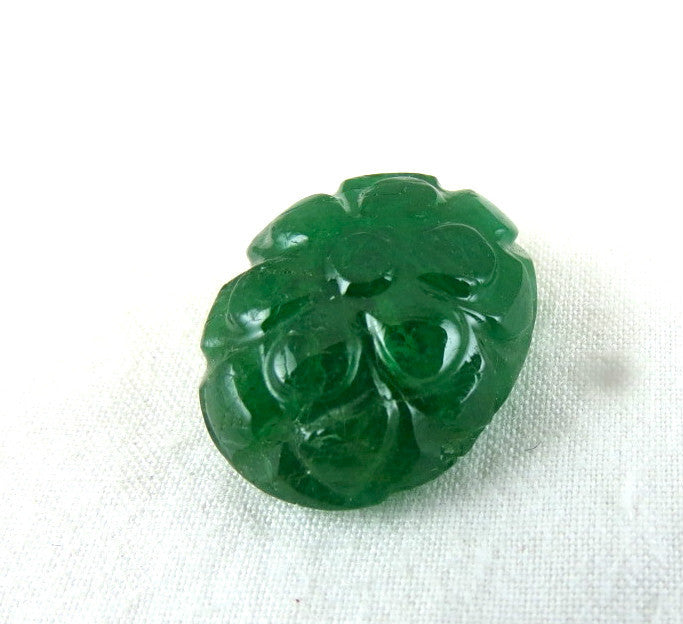 Certified Natural Zambian Emerald 12ct 17x13mm Gemstone For Ring Pendant