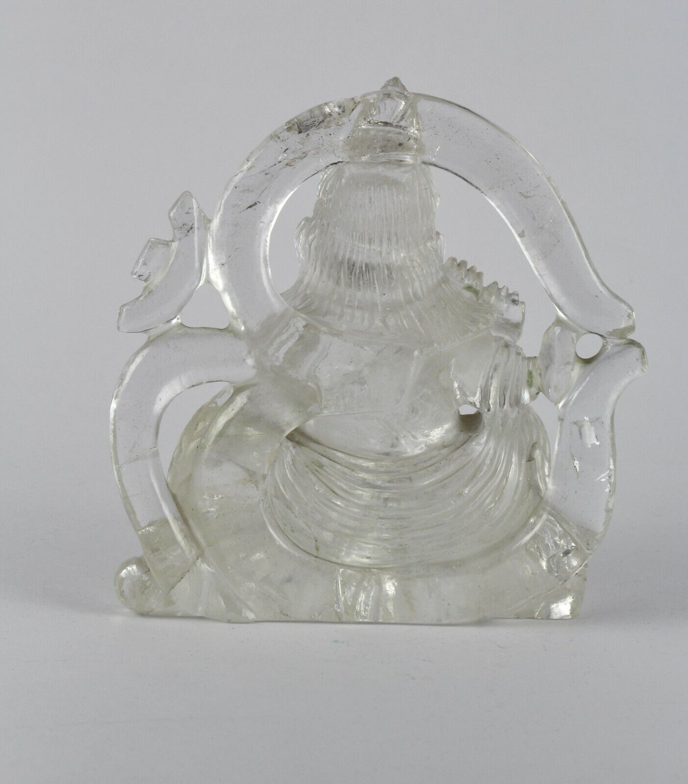 SPIRITUAL NATURAL ROCK CRYSTAL QUARTZ LORD KRISHNA 3965 CTS GEMSTONE STATUE