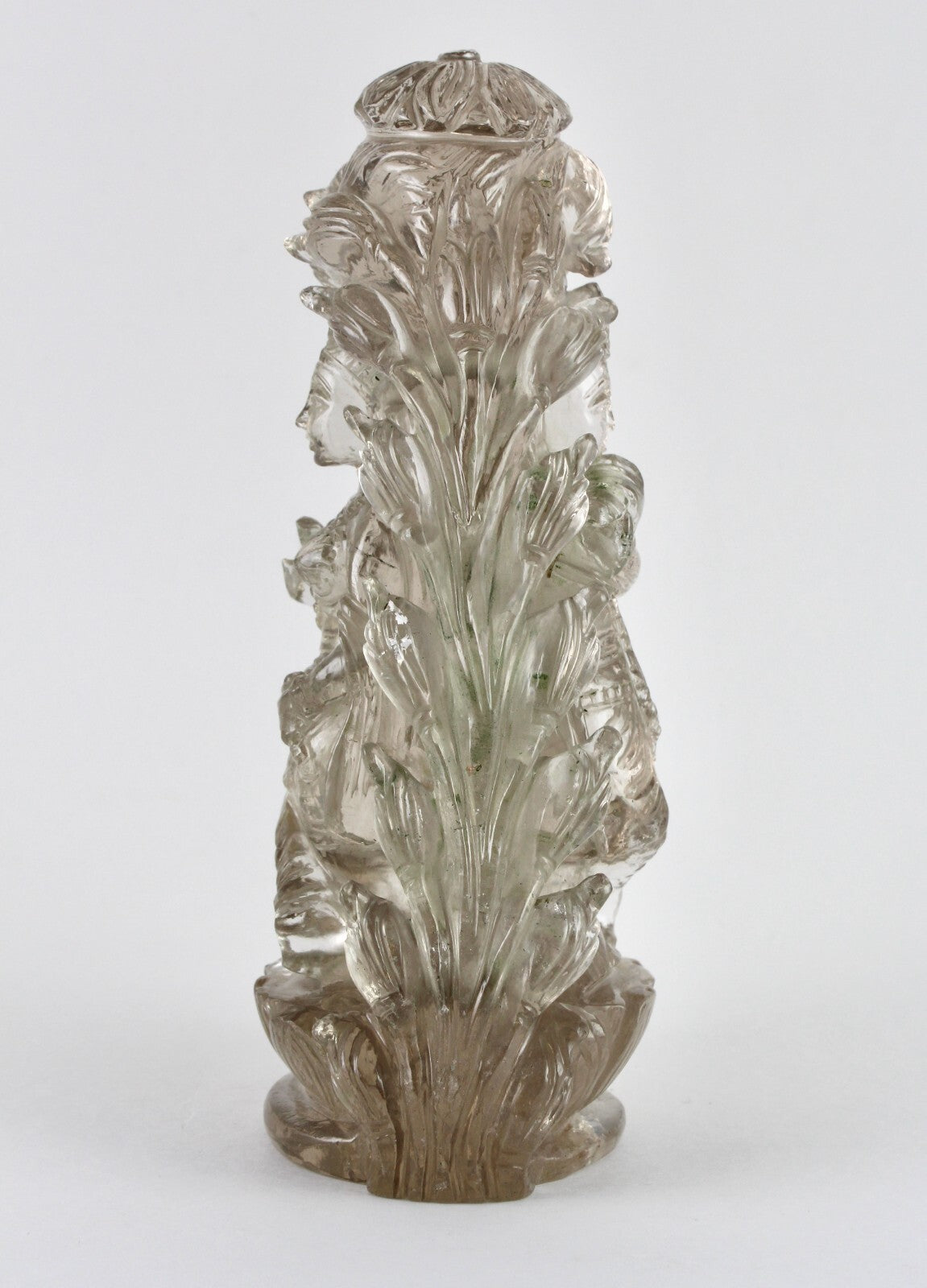 Certified Spiritual Smoky Quartz 3895 Ct Lord Radha Krishna Gem Statue Decor