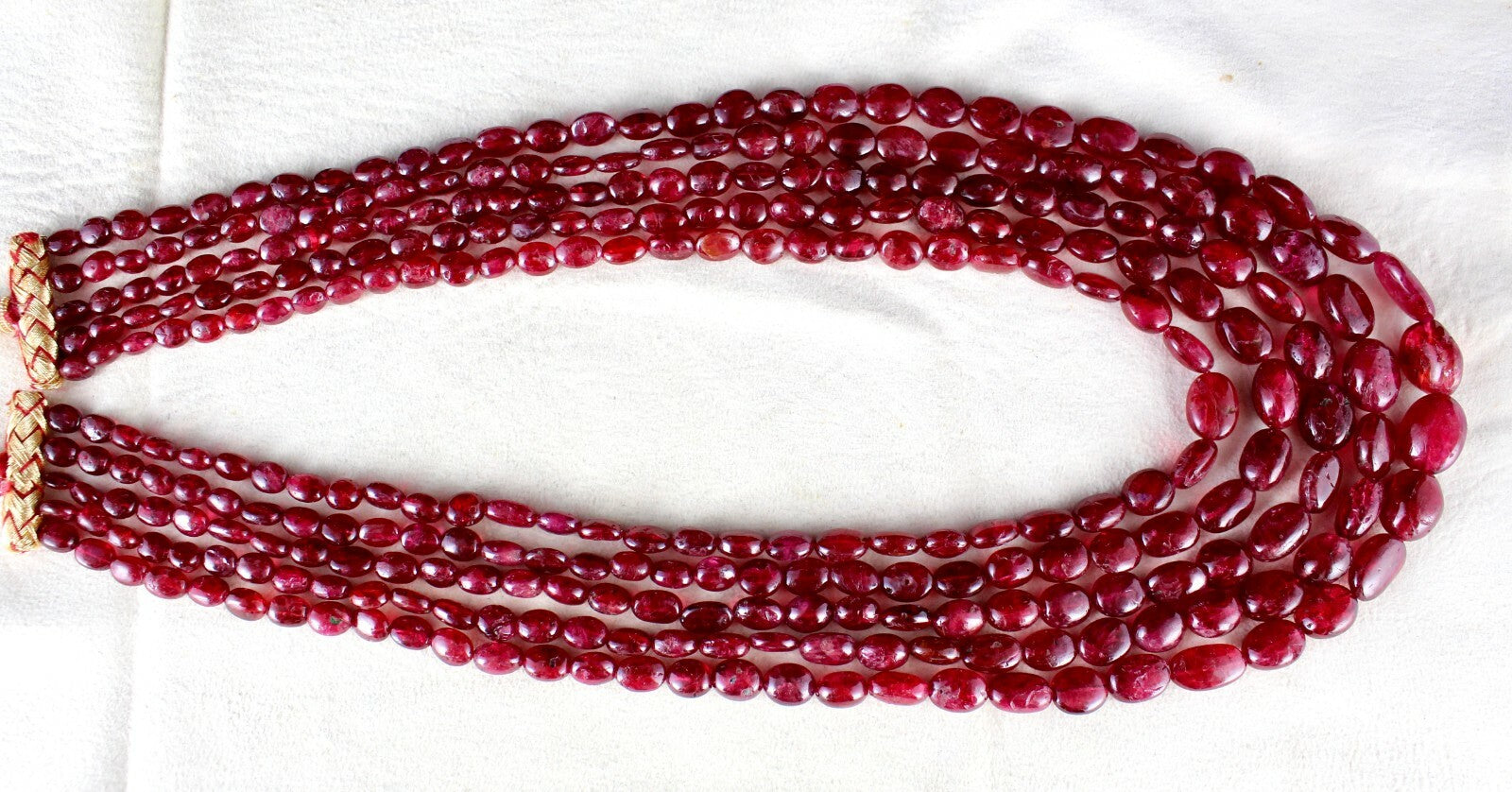 Certified Natural Spinel Necklace 750 Ct Beaded Cabochon Red Gemstone Beads