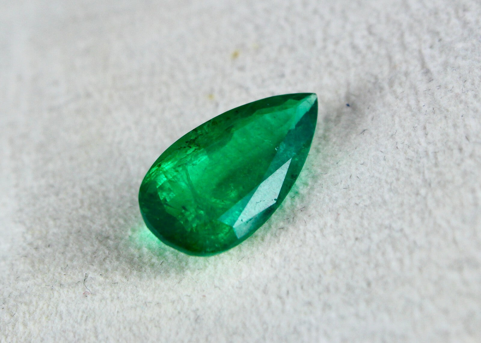 Gtl Certified Natural Zambian Emerald Pear 5.76 Ct Loose Gemstone Ring Pendant