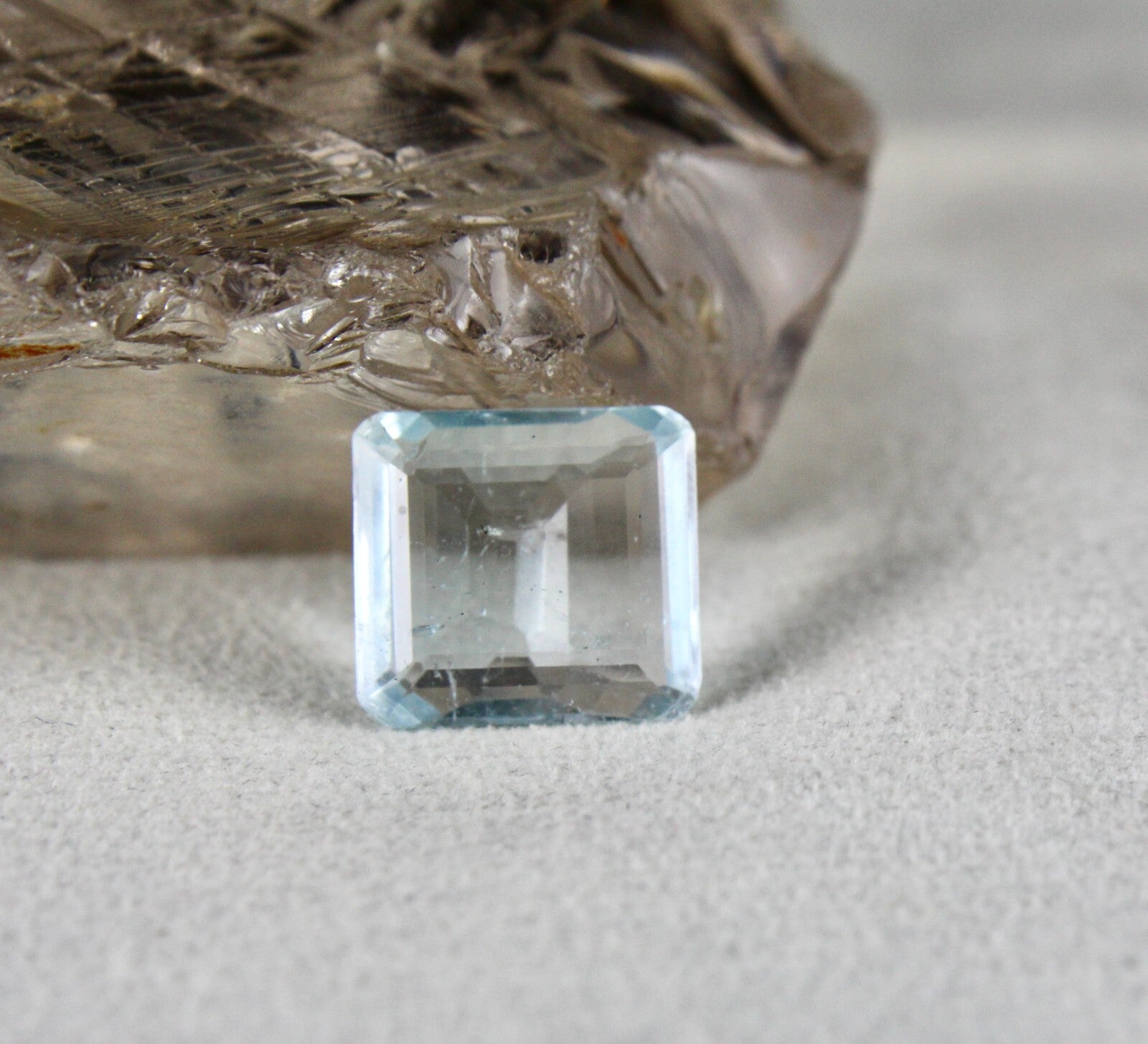 Natural Blue Aquamarine Square Cut Gemstone 12.54ct For Ring Pendant For Women