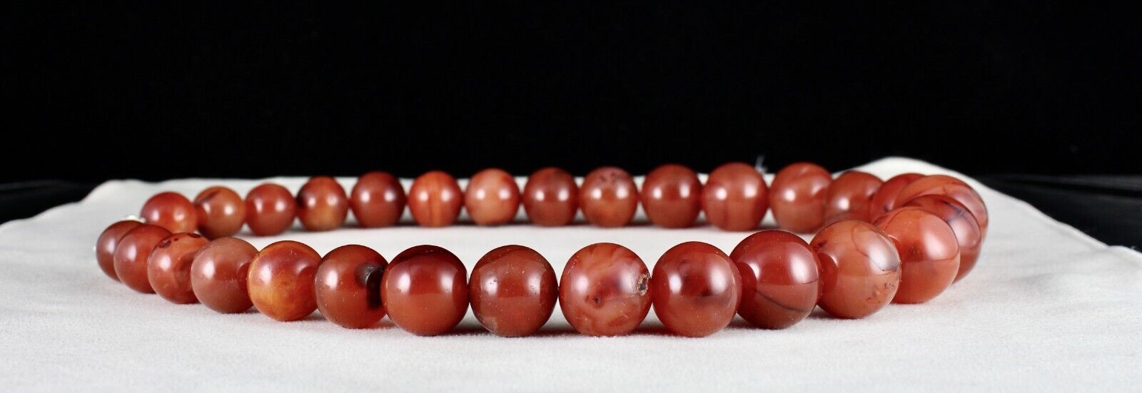 NATURAL RED CARNELIAN BEADS ROUND 1 LINE 1282 CARATS GEMSTONE FASHION NECKLACE