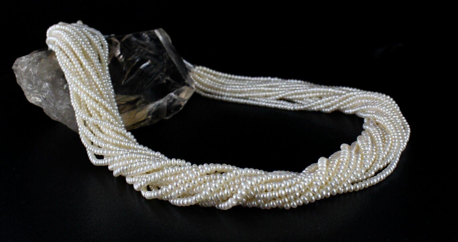 GENUINE FRESH WATER PEARL BEADS ROUND 5 L 807 CARATS GEMSTONE FASHION NECKLACE