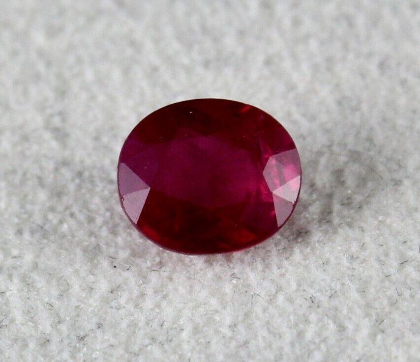 Certified Natural Heated Burma Ruby 1.51 Ct Oval Loose Stone Ring Pendant