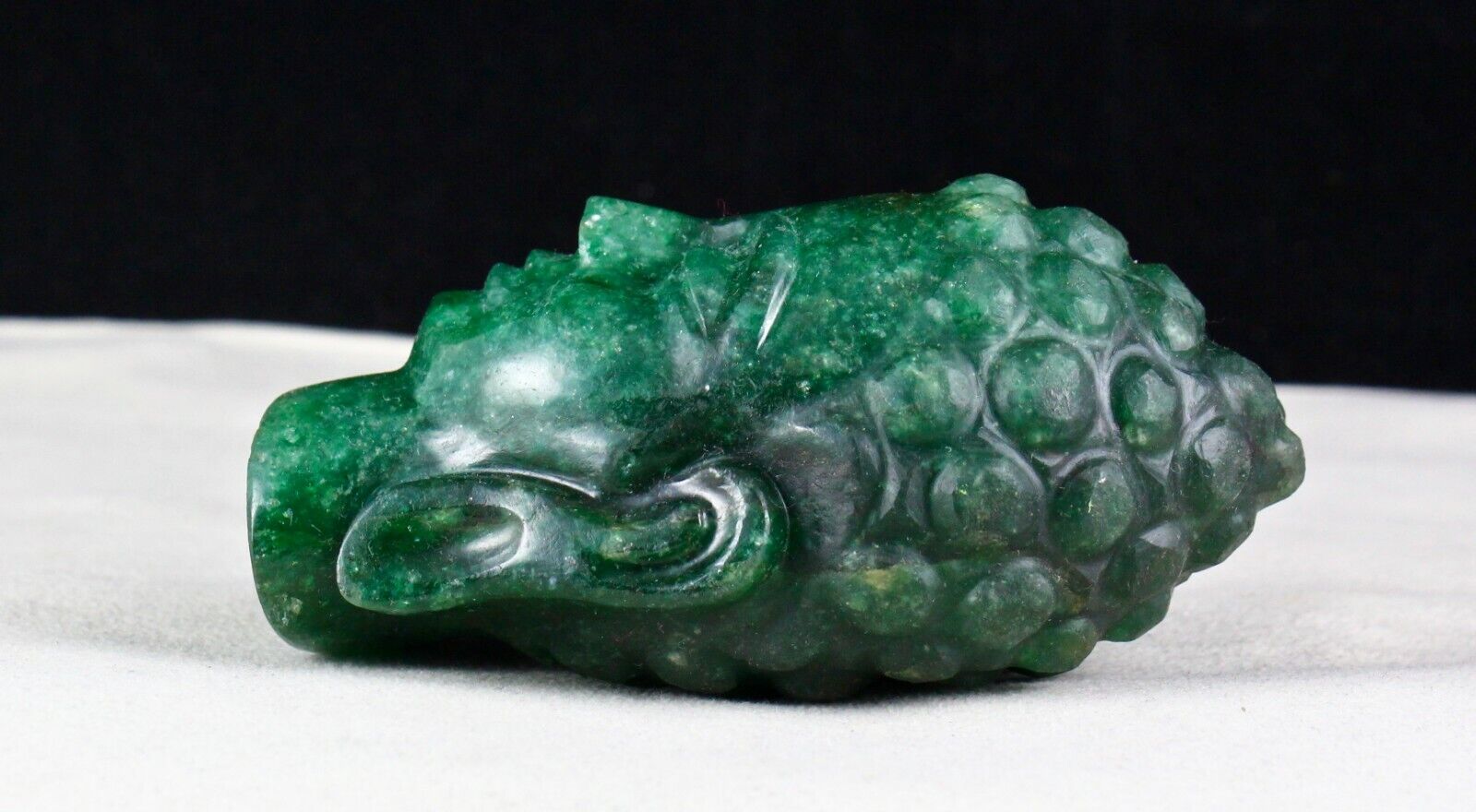 NATURAL GREEN QUARTZ 1675 CARATS 3.75INCH BUDDHA HEAD GEMSTONE STATUE HOME DECOR