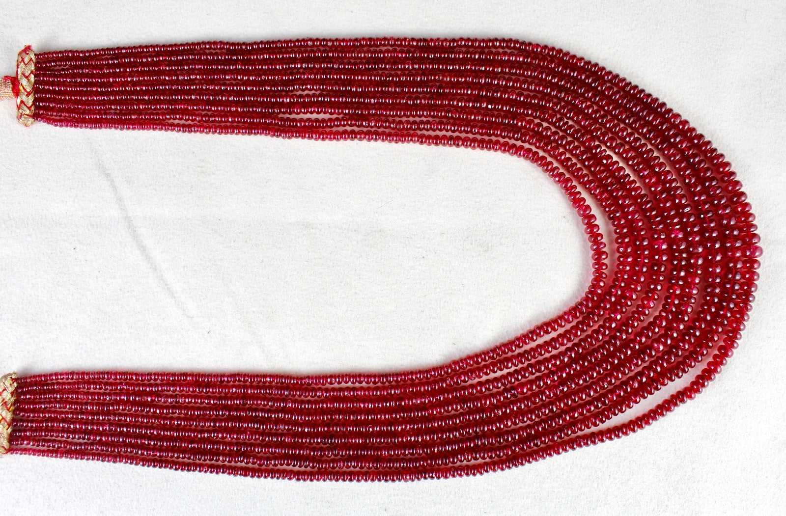 Certified Spinel Beads Necklace 9 L 732 Ct Natural Gemstone Important For Women