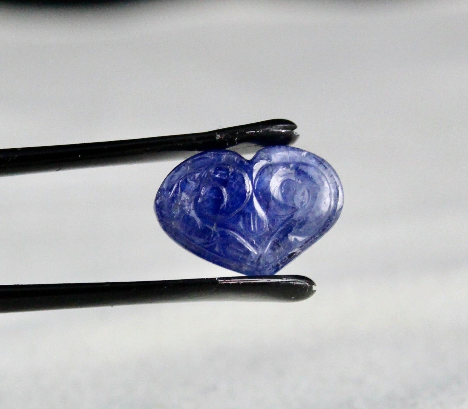 Certified Natural Untreated Blue Sapphire 17.52ct Carved 2pcs Ring Pendant
