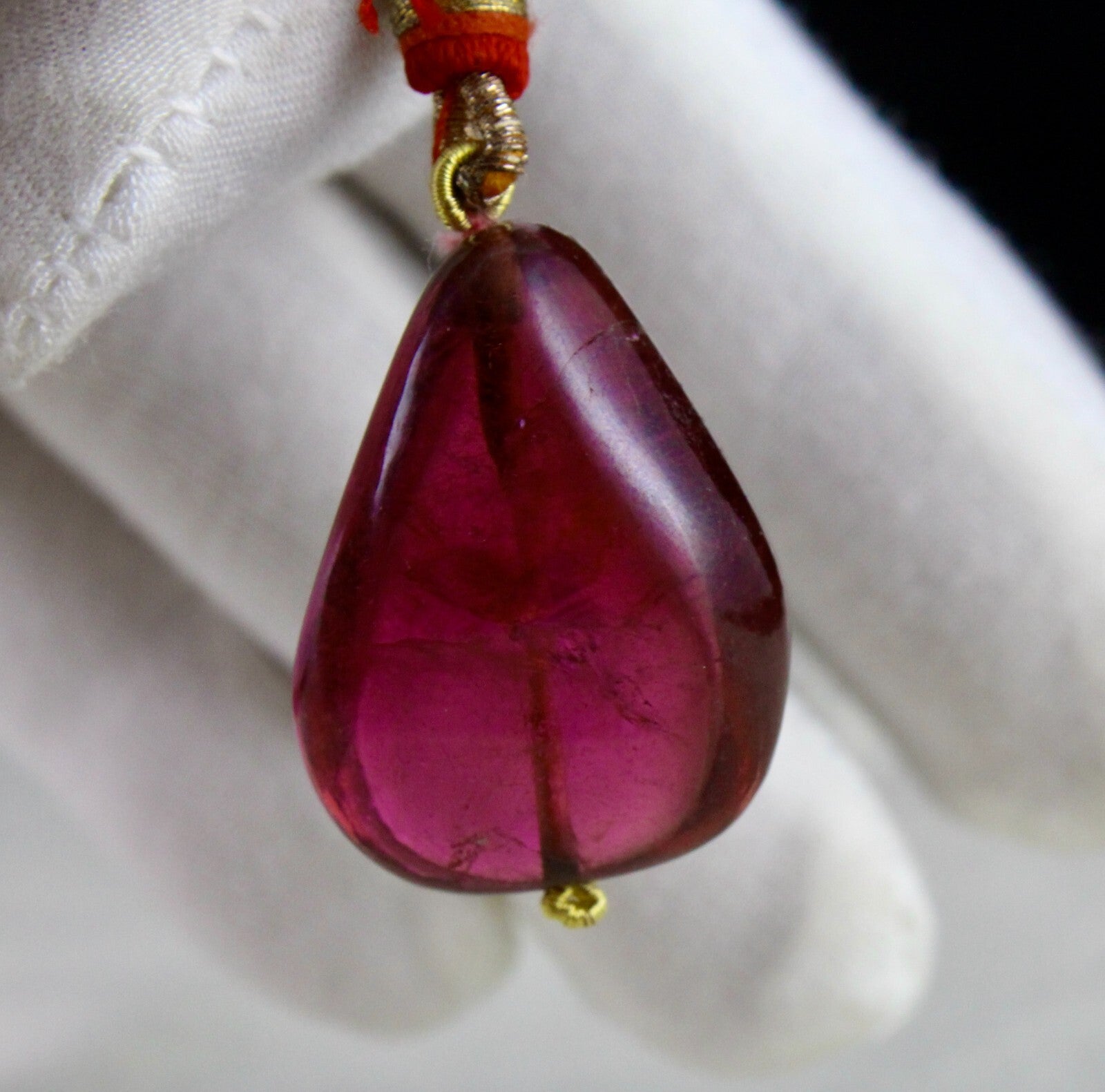 Certified Natural Pink Tourmaline Rubellite 56.70 Ct Tumble Bead Pendant